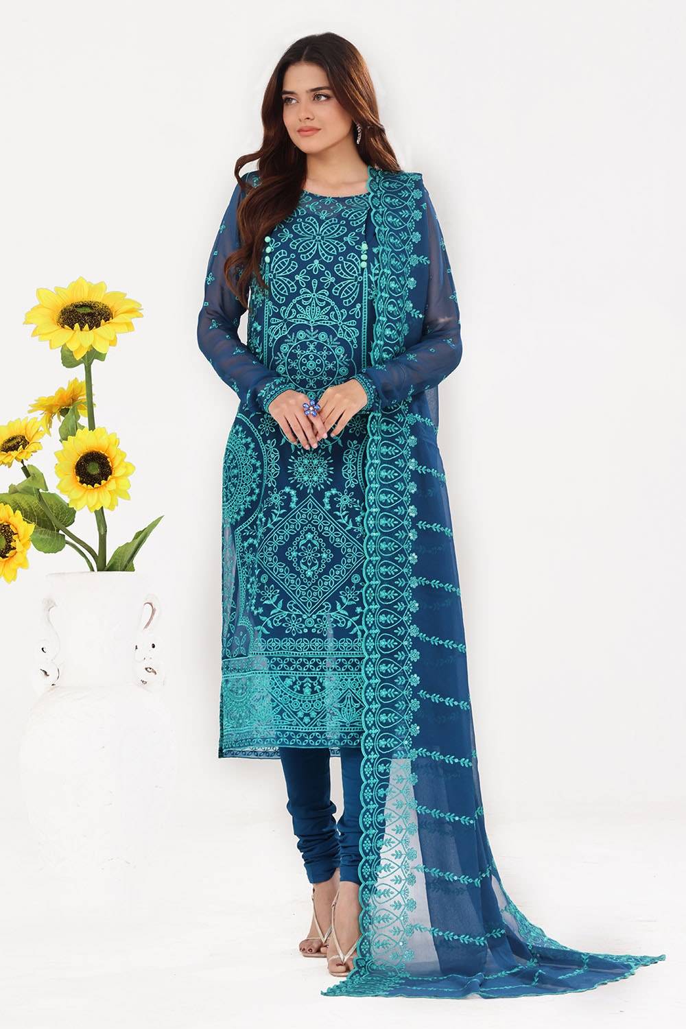 Gul Ahmed | Festive Eid 25 | LE-52004 by Maria Faisal - Registered Vendor of : Gul Ahmed - type : Ladies Clothes - 100% original wedding dresses