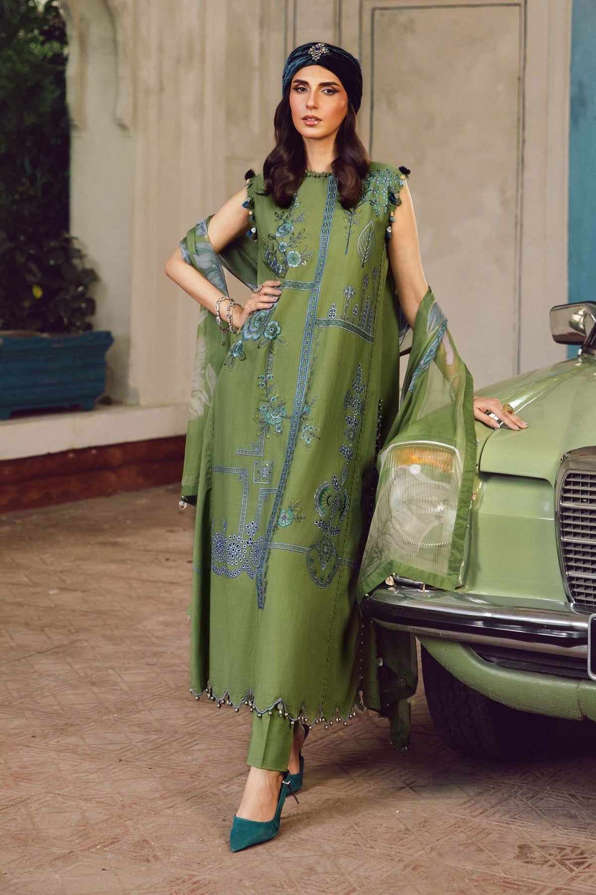 Maria B | M Prints Winter 25 |  MPT-2701-A - Casual Dress - available at Maria Faisal in UK and USA.