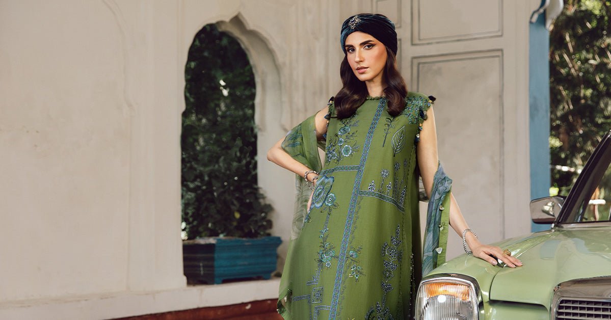 Maria B | M Prints Winter 25 |  MPT-2701-A - Casual Dress - available at Maria Faisal in UK and USA.