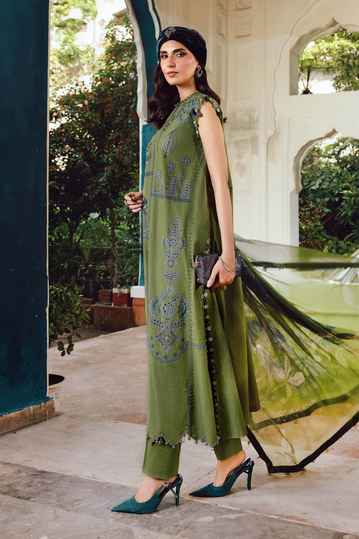Maria B | M Prints Winter 25 |  MPT-2701-A - Casual Dress - available at Maria Faisal in UK and USA.