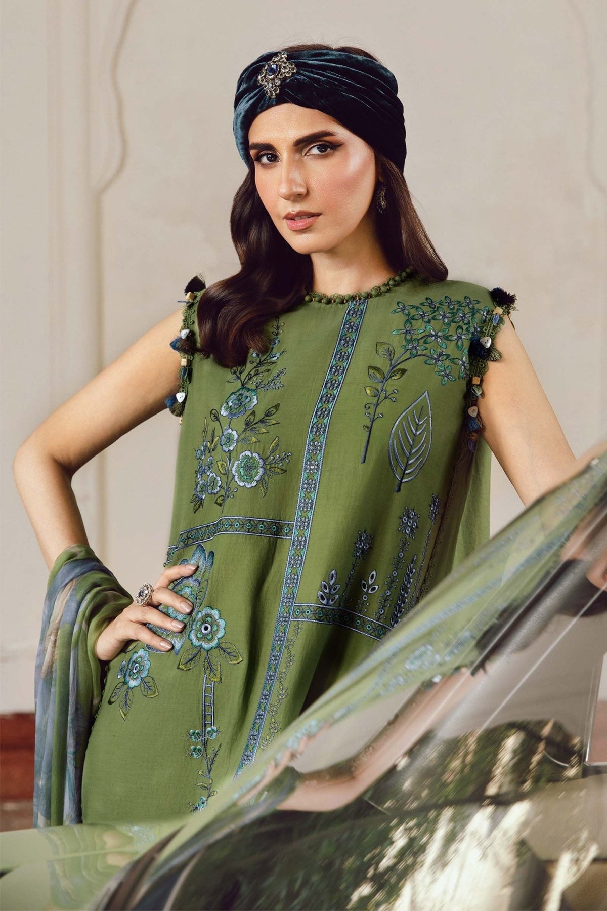 Maria B | M Prints Winter 25 |  MPT-2701-A - Casual Dress - available at Maria Faisal in UK and USA.