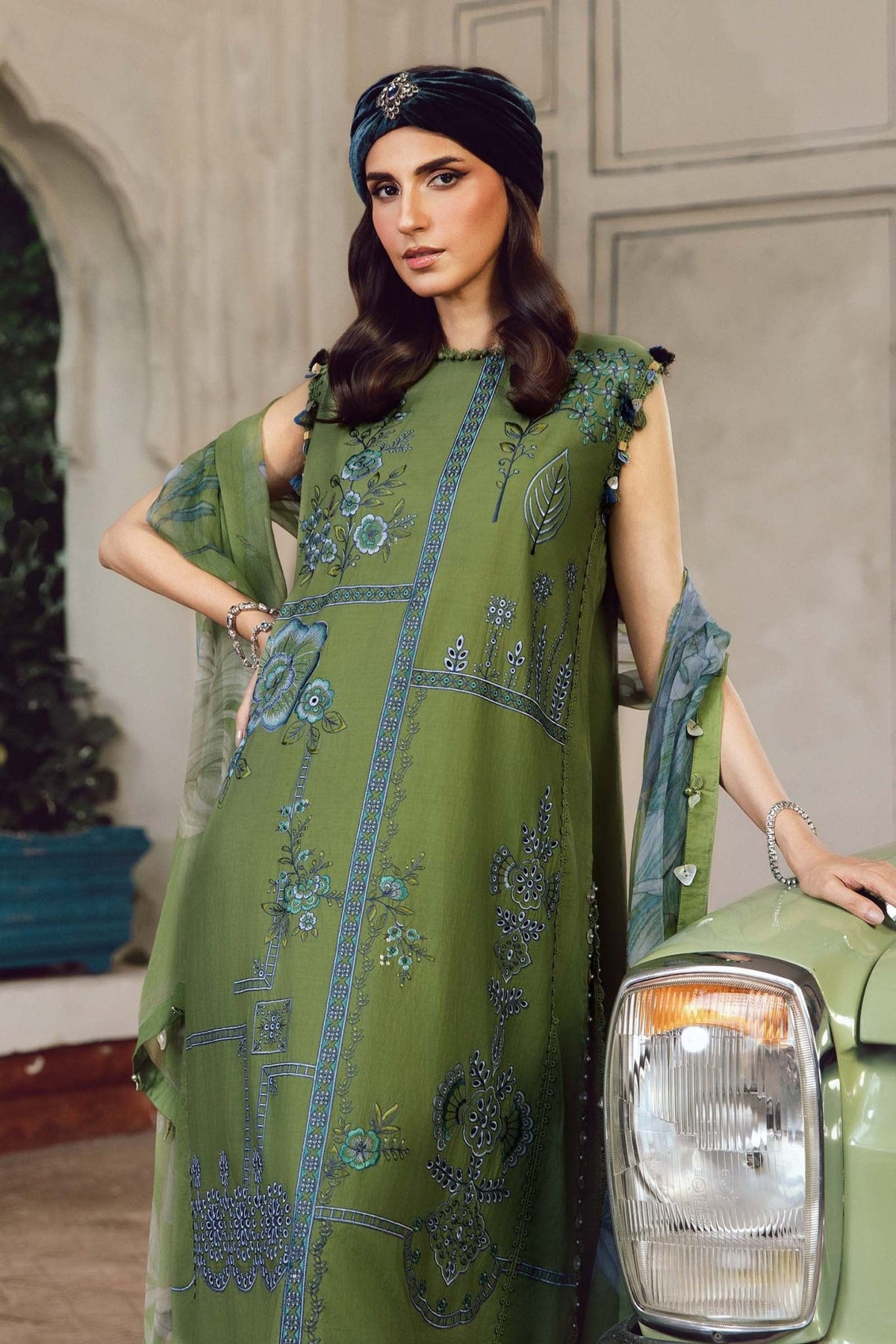 Maria B | M Prints Winter 25 |  MPT-2701-A - Casual Dress - available at Maria Faisal in UK and USA.