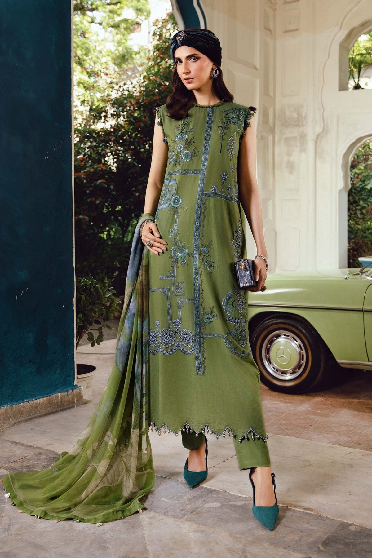Maria B | M Prints Winter 25 |  MPT-2701-A - Casual Dress - available at Maria Faisal in UK and USA.