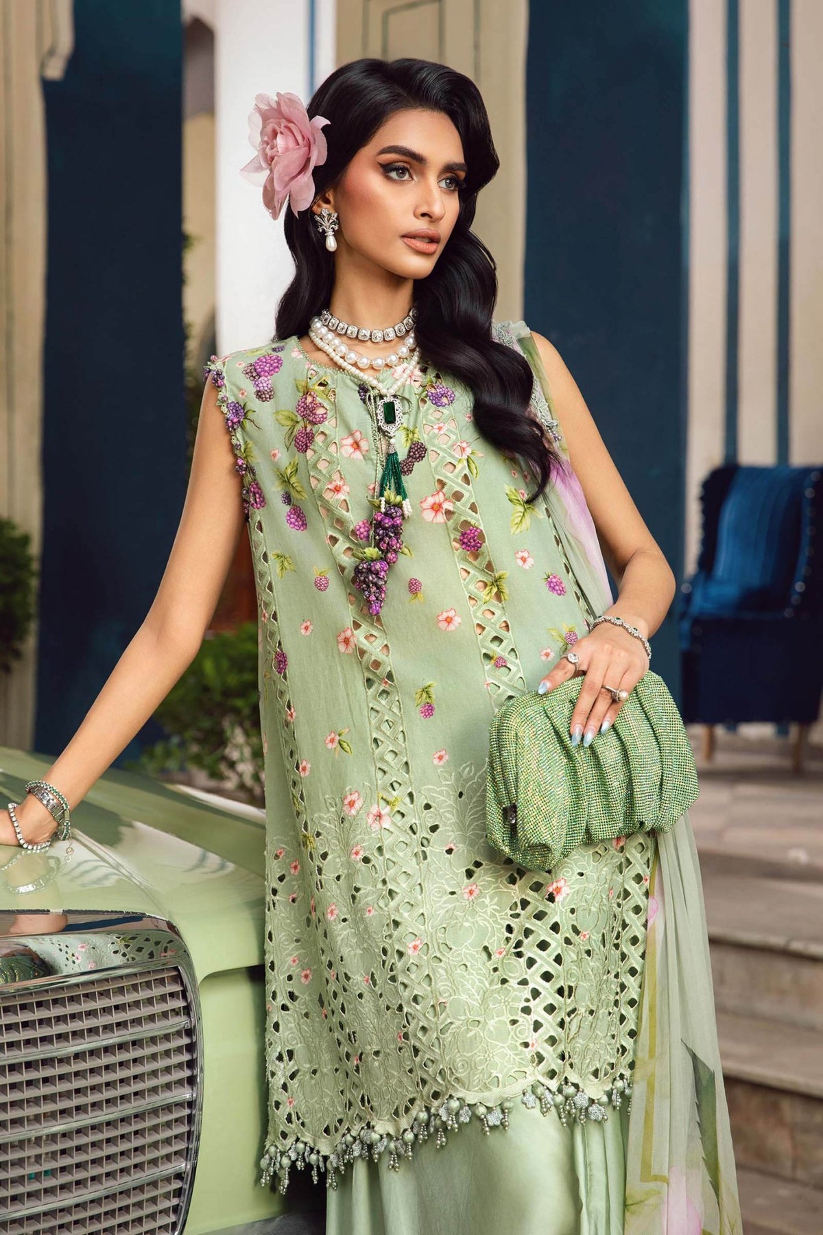 Maria B | M Prints Winter 25 | MPT-2706-A - Casual Dress - available at Maria Faisal in UK and USA.