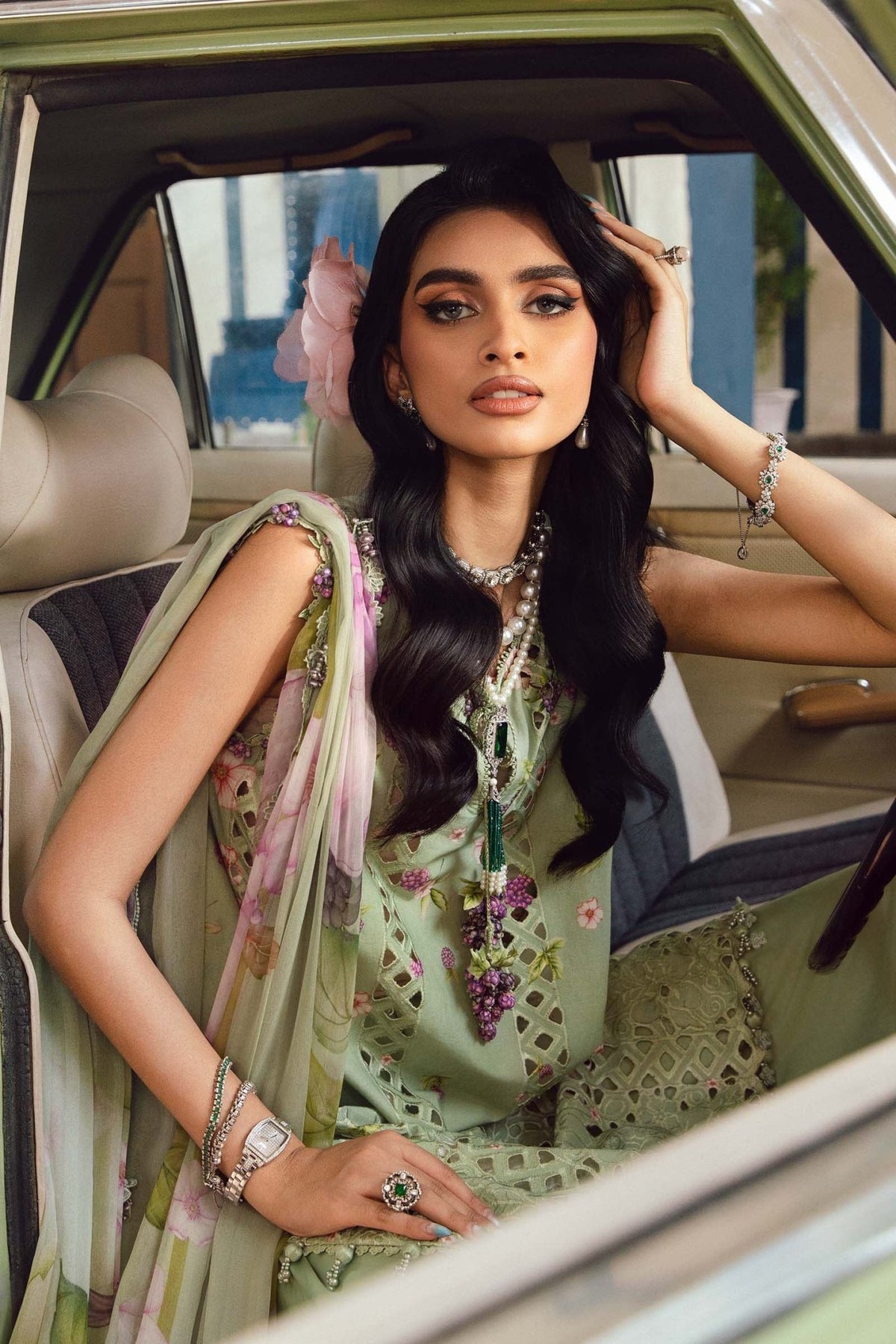 Maria B | M Prints Winter 25 | MPT-2706-A - Casual Dress - available at Maria Faisal in UK and USA.