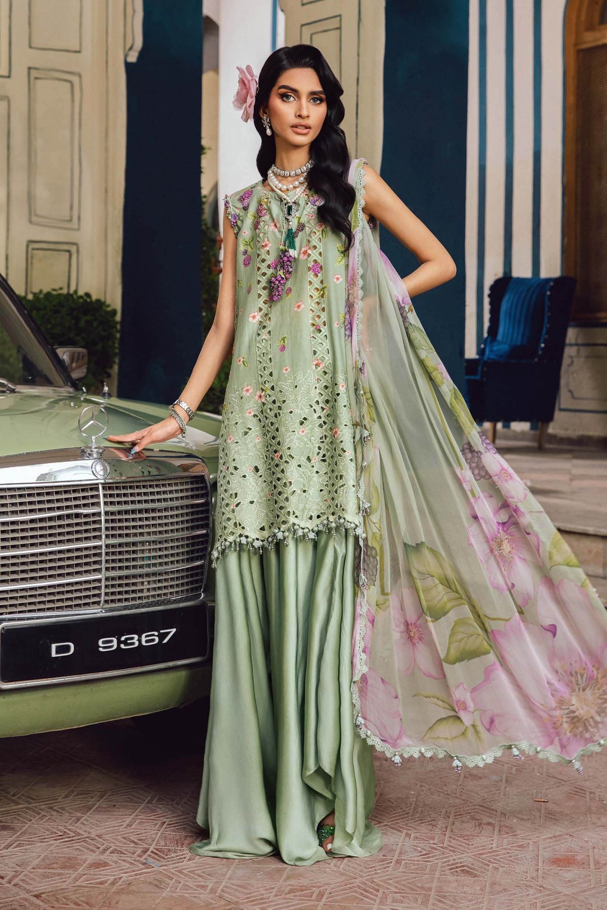 Maria B | M Prints Winter 25 | MPT-2706-A - Casual Dress - available at Maria Faisal in UK and USA.