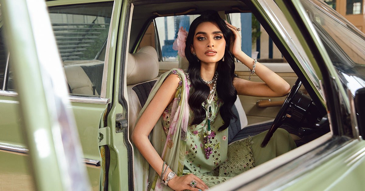 Maria B | M Prints Winter 25 | MPT-2706-A - Casual Dress - available at Maria Faisal in UK and USA.