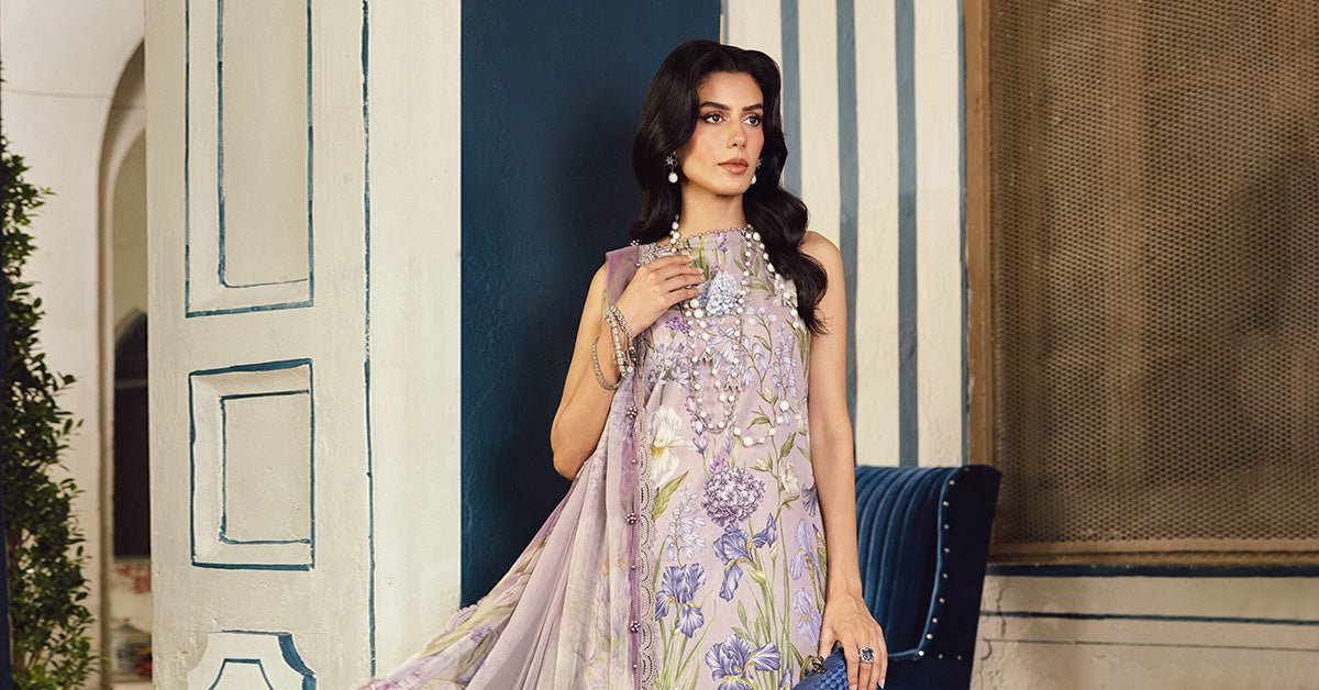 Maria B | M Prints Winter 25 | MPT-2708-A - Casual Dress - available at Maria Faisal in UK and USA.