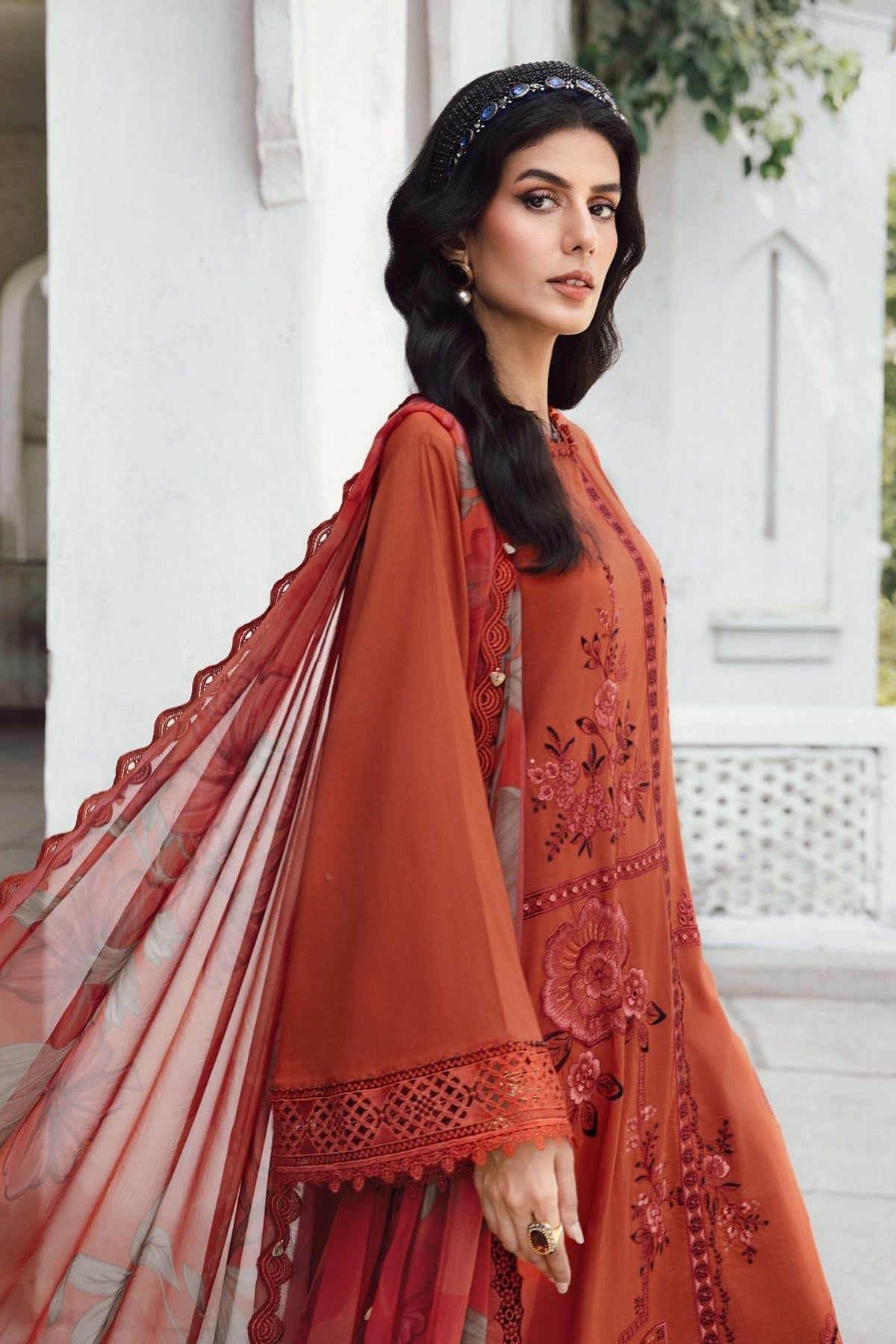 Maria B | M Prints Winter 25 | MPT-2701-B - Casual Dress - available at Maria Faisal in UK and USA.