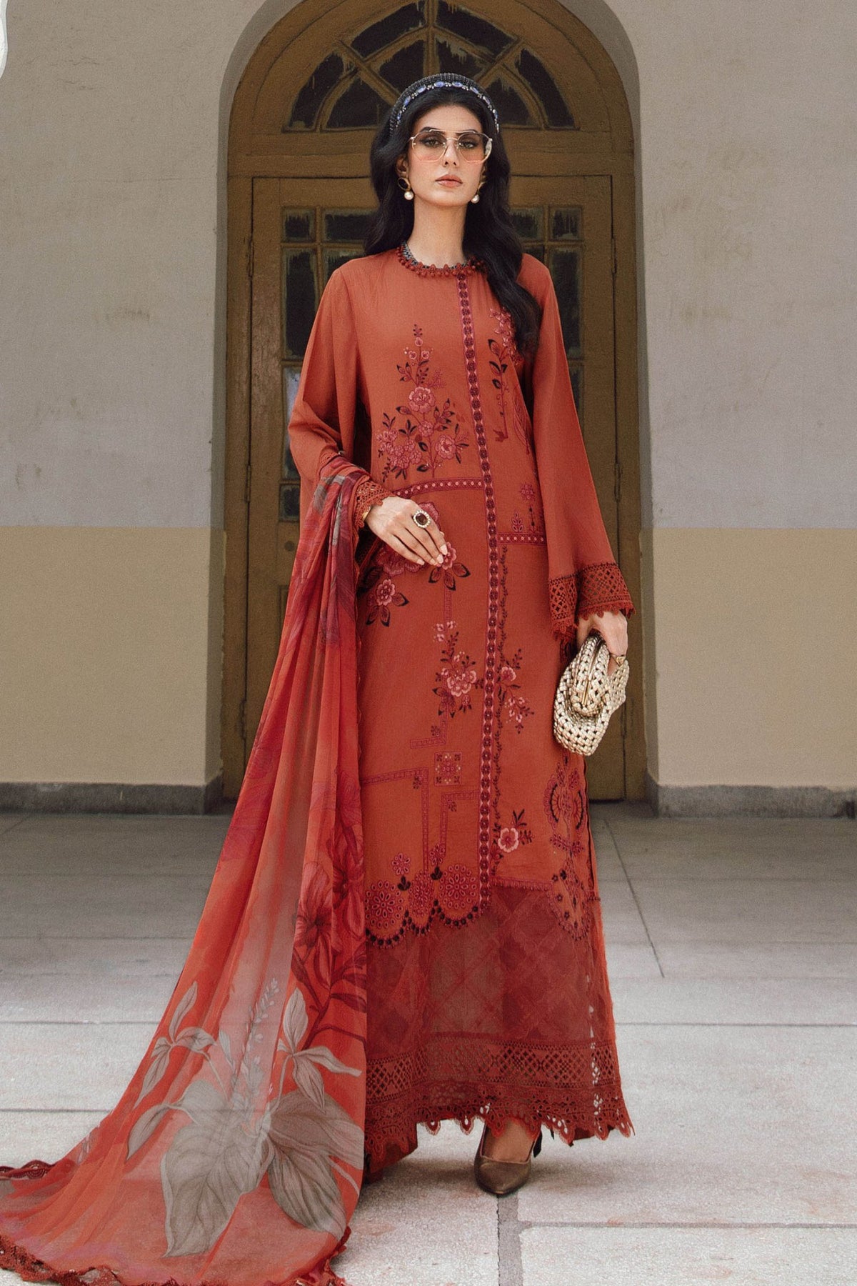 Maria B | M Prints Winter 25 | MPT-2701-B - Casual Dress - available at Maria Faisal in UK and USA.