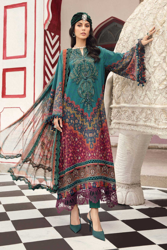 Maria B | M Prints Winter 25 | MPT-2710-B - Casual Dress - available at Maria Faisal in UK and USA.