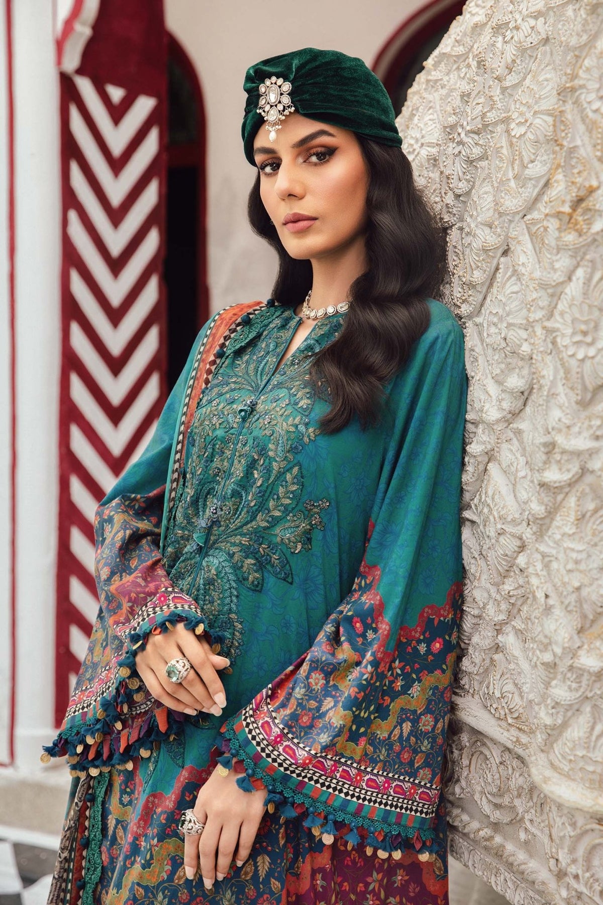 Maria B | M Prints Winter 25 | MPT-2710-B - Casual Dress - available at Maria Faisal in UK and USA.