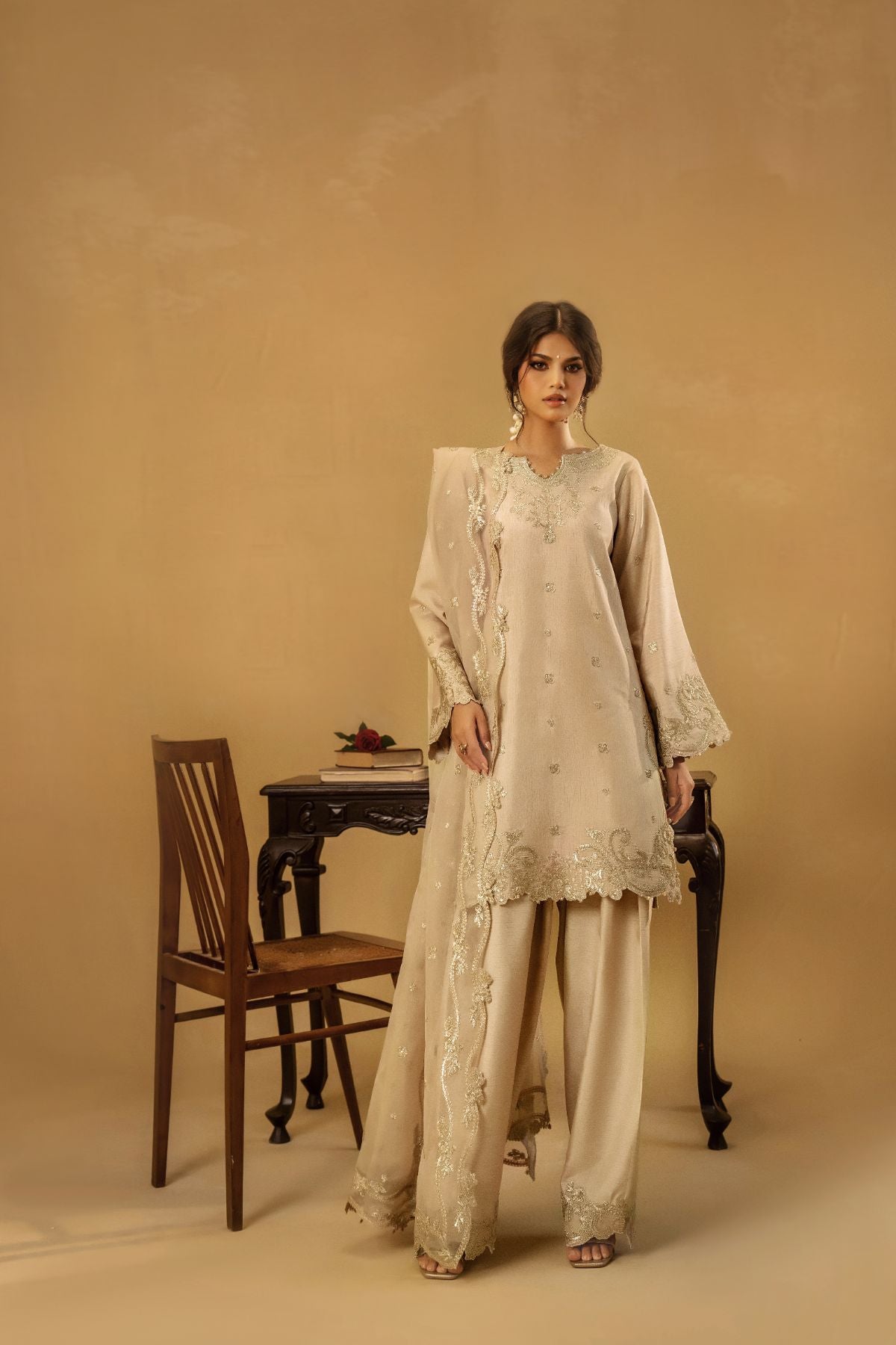 Enzo | Celia Formals | Naira - is Gold dress from Enzo - Ladies Clothes - Maria Faisal