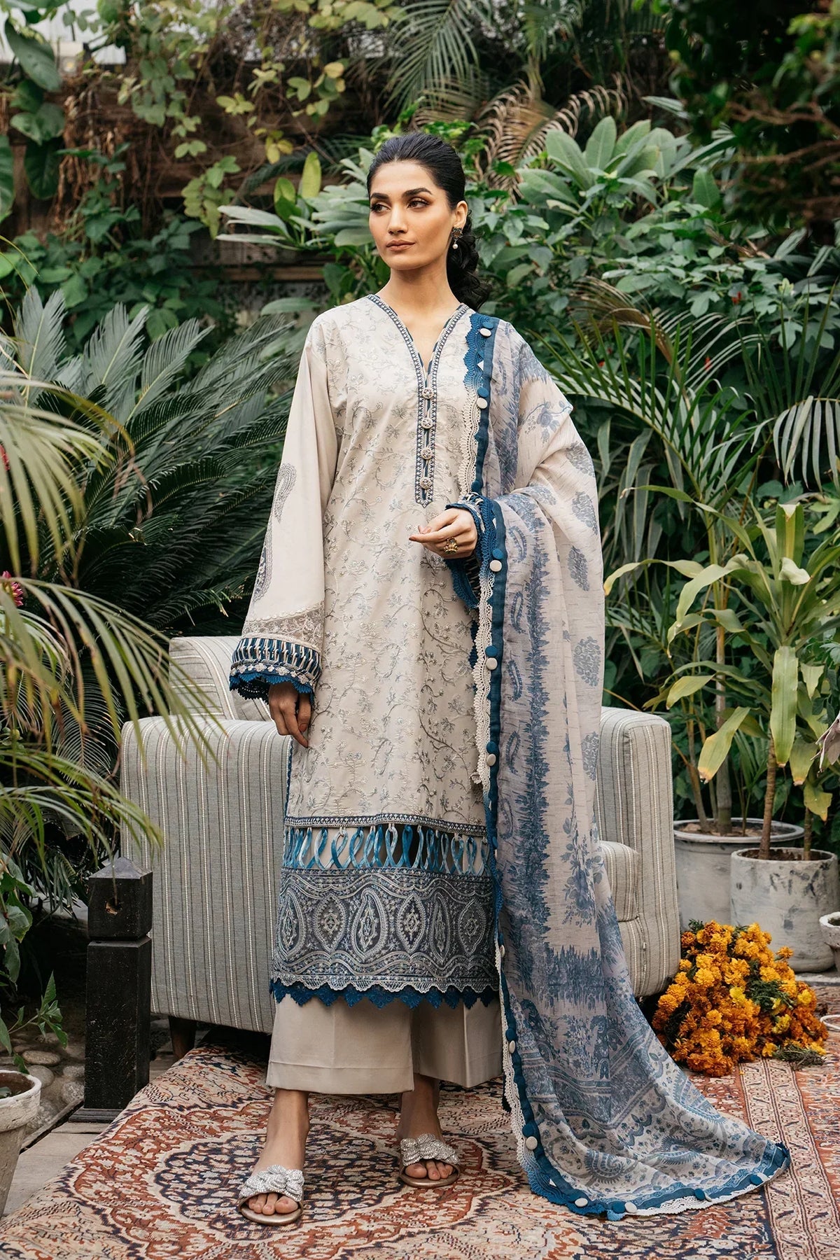 Ethnic | Rozana Collection SS 24 | E0408/203/004 - Ladies Clothes - Maria Faisal