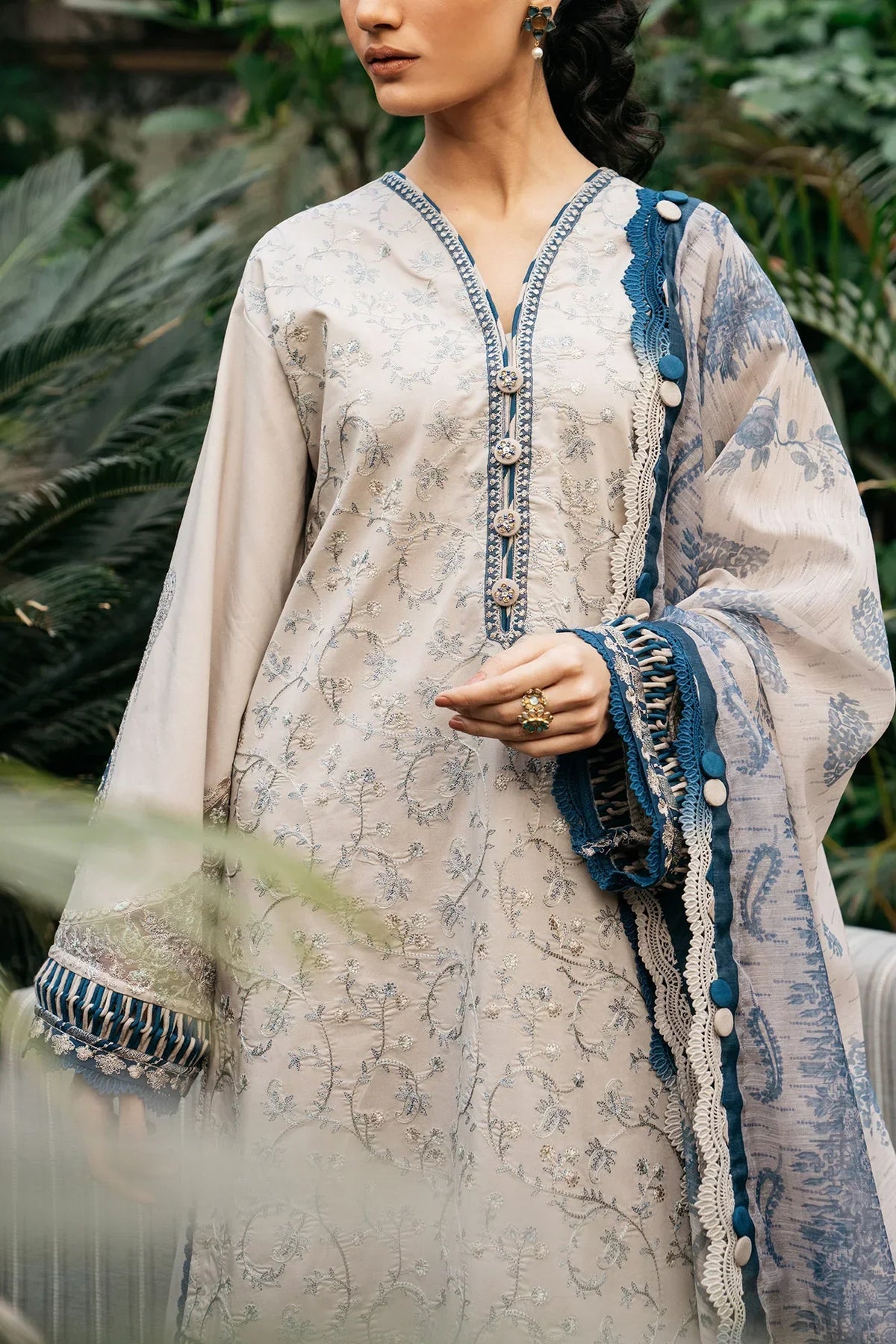 Ethnic | Rozana Collection SS 24 | E0408/203/004 - Ladies Clothes - Maria Faisal