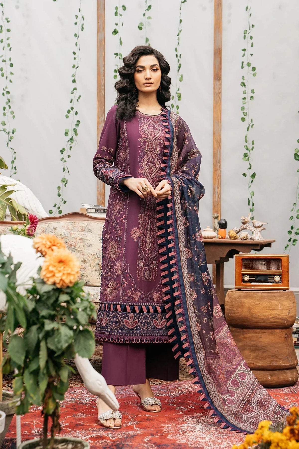 Ethnic | Rozana Collection SS 24 | E0406/203/520 - Ladies Clothes - Maria Faisal