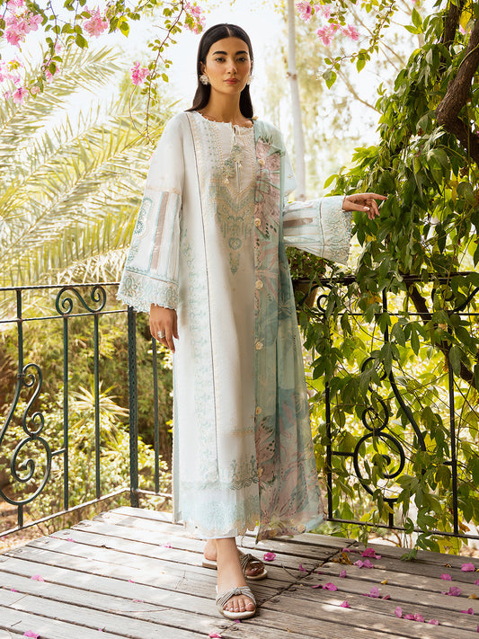 Izel | Dastak Luxury Lawn | FALAK - Ladies Clothes 