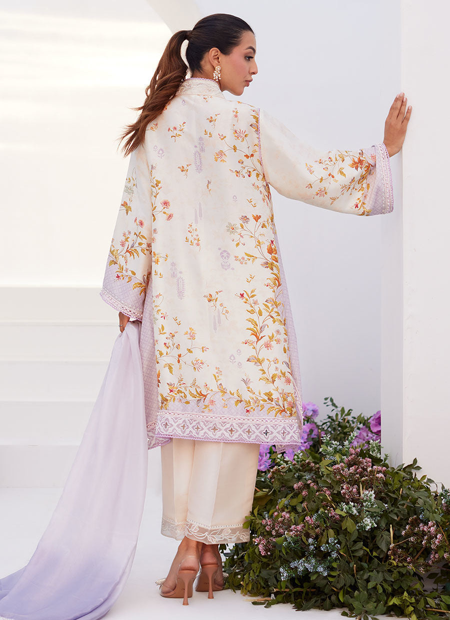 Farah Talib Aziz | Zaza Prints 24 | AMETHYST TRELLIS SHIRT AND DUPATTA - Ladies Clothes - Maria Faisal