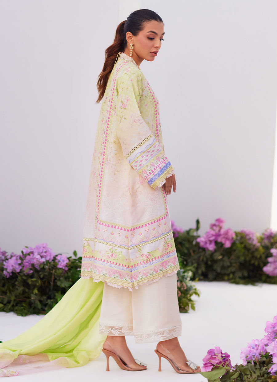 Farah Talib Aziz | Zaza Prints 24 | PEAR OMBRE SHIRT AND DUPATTA - Ladies Clothes - Maria Faisal