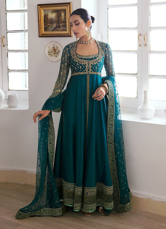 Farah Talib Aziz | Mayna Festive Luxe | AFRA TEAL