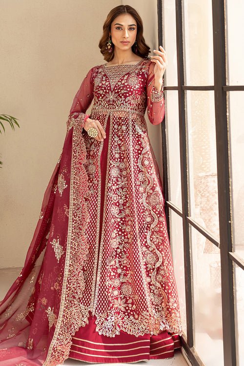 Farasha | Lu Zella Premium Formals 25 | Carmine Allure - is Red dress from Farasha - Ladies Clothes - Maria Faisal