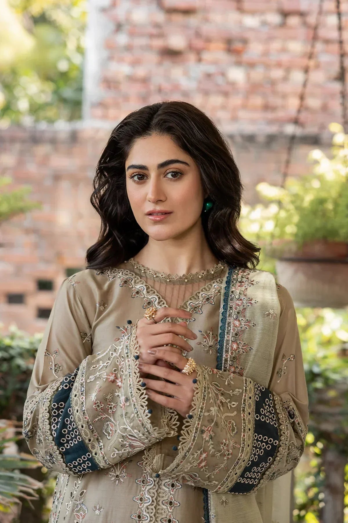 Farasha | Bahaar Embroidered Lawn | Whimsical Sage - Ladies Clothes - Maria Faisal