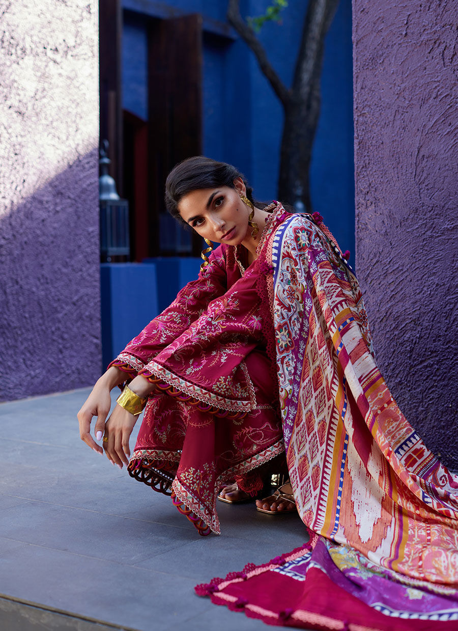 Farah Talib Aziz | Suay Lawn 24 | ENZO RED - Ladies Clothes - Maria Faisal