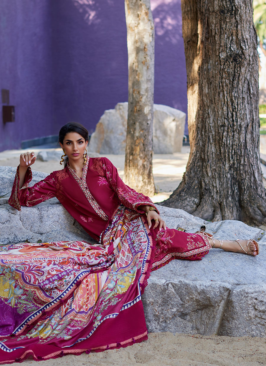 Farah Talib Aziz | Suay Lawn 24 | ENZO RED - Ladies Clothes - Maria Faisal