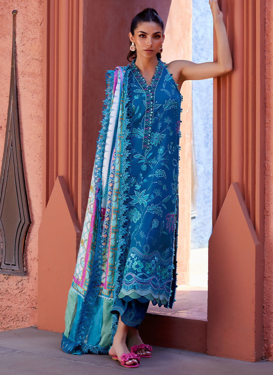 Farah Talib Aziz | Suay Lawn 24 | MOANNA TEAL - Ladies Clothes - Maria Faisal