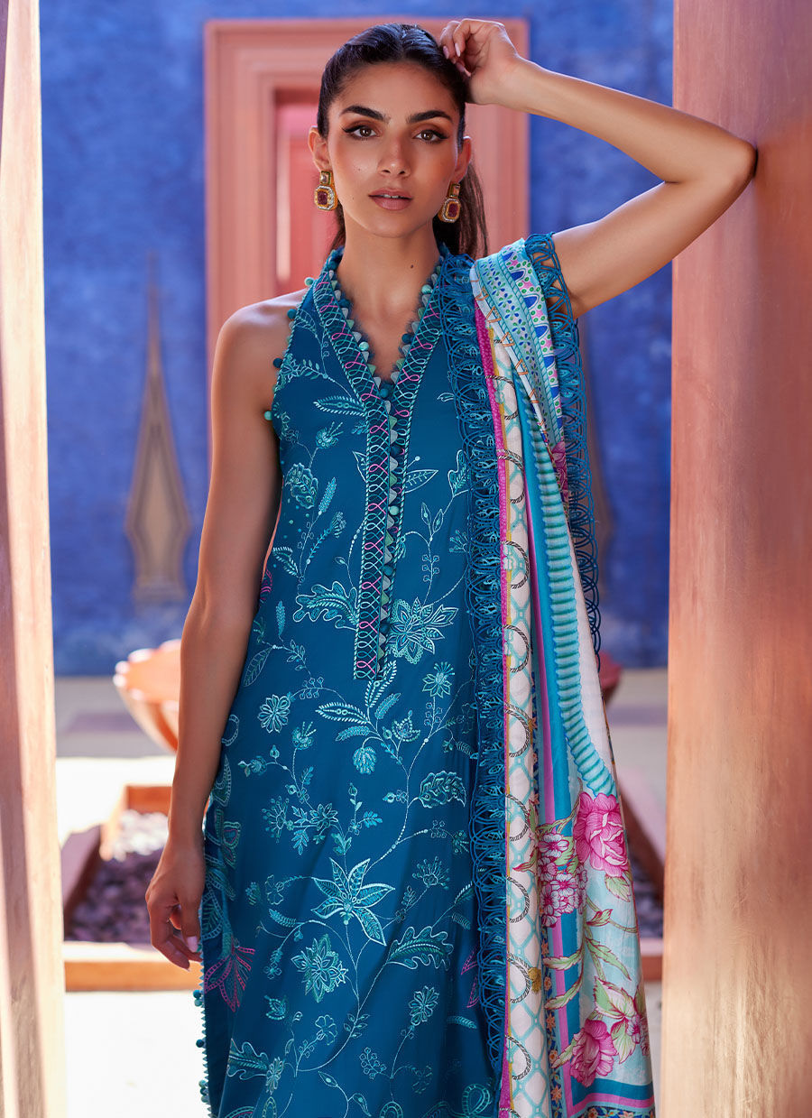 Farah Talib Aziz | Suay Lawn 24 | MOANNA TEAL - Ladies Clothes - Maria Faisal