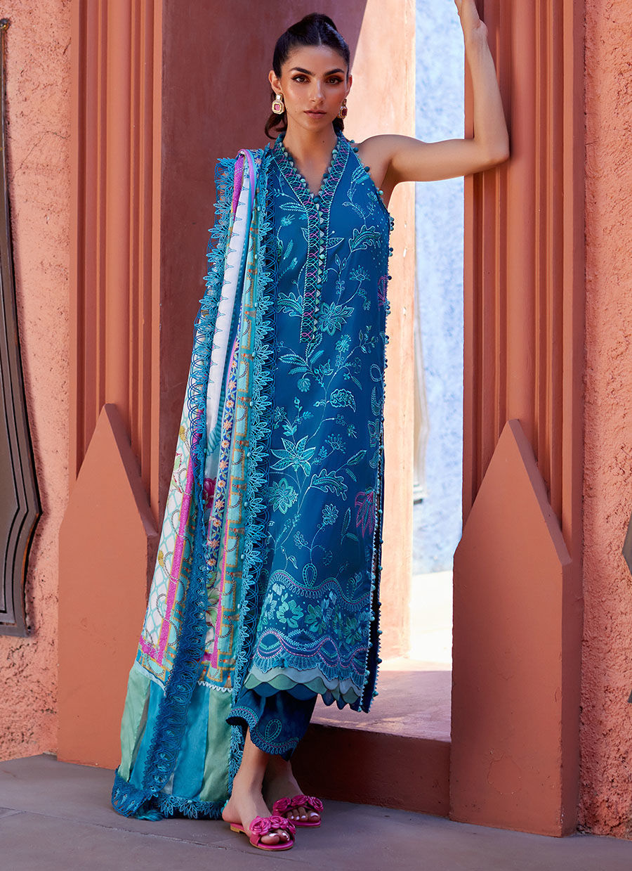 Farah Talib Aziz | Suay Lawn 24 | MOANNA TEAL - Ladies Clothes - Maria Faisal