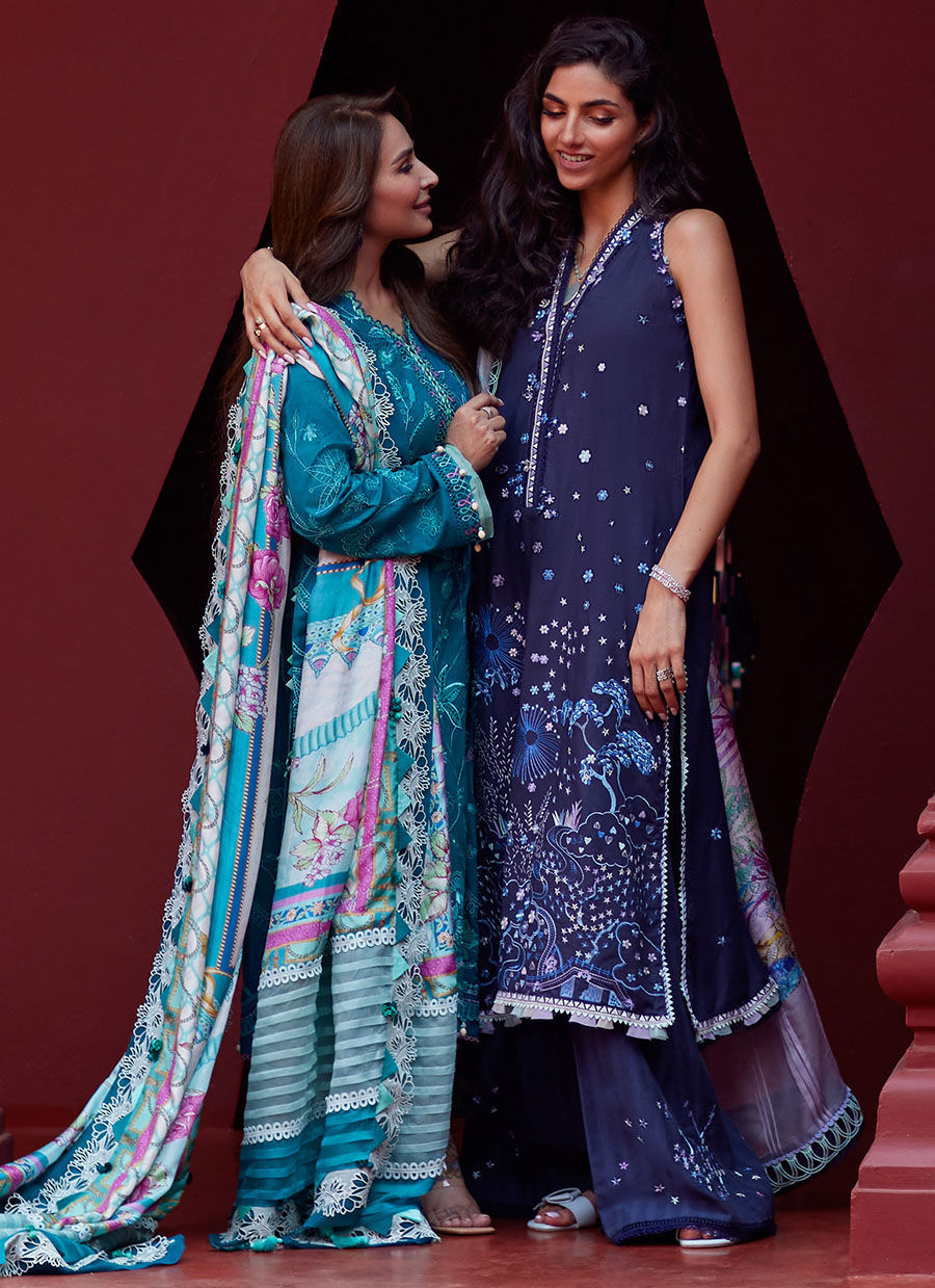 Farah Talib Aziz | Suay Lawn 24 | MOANNA TEAL - Ladies Clothes - Maria Faisal