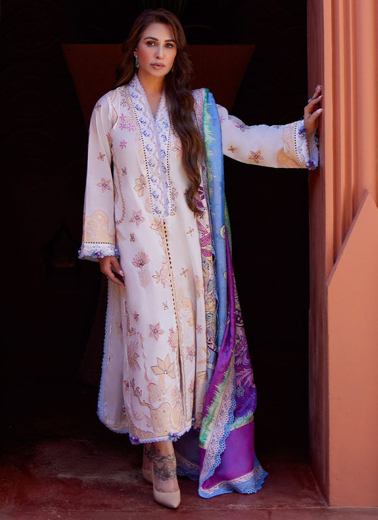 Farah Talib Aziz | Suay Lawn 24 | MIWA IVORY - Ladies Clothes - Maria Faisal