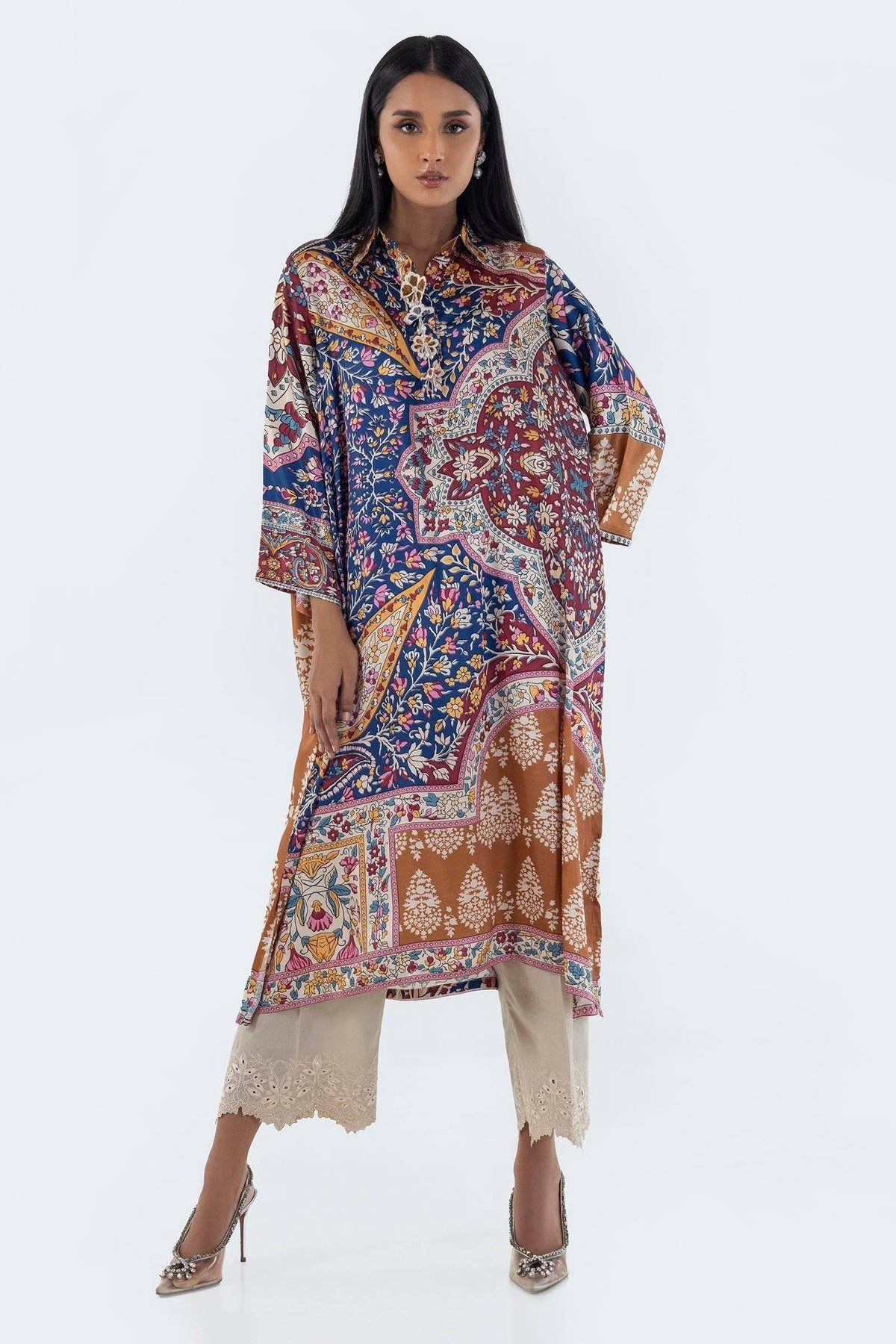 Sana Safinaz | Silk Tunics | FW24STP801 by Maria Faisal - Registered Vendor of : Sana Safinaz - type : Ladies Clothes - 100% original wedding dresses