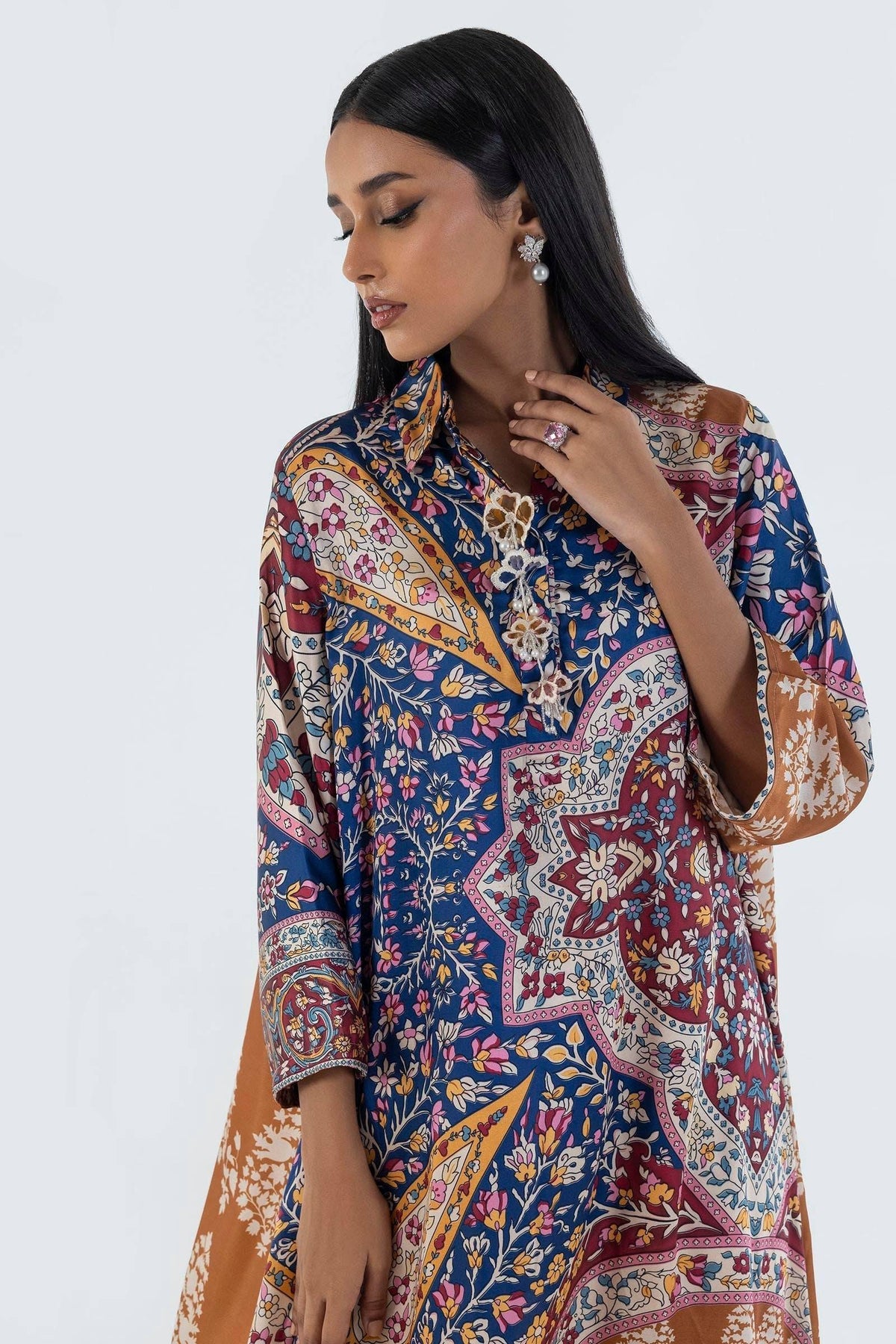 Sana Safinaz | Silk Tunics | FW24STP801 by Maria Faisal - Registered Vendor of : Sana Safinaz - type : Ladies Clothes - 100% original wedding dresses