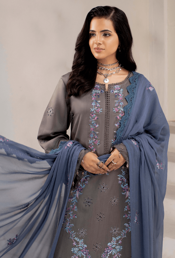Humdum | Ellena 26 | D08 - is Gray dress from Humdum - Ladies Clothes - Maria Faisal