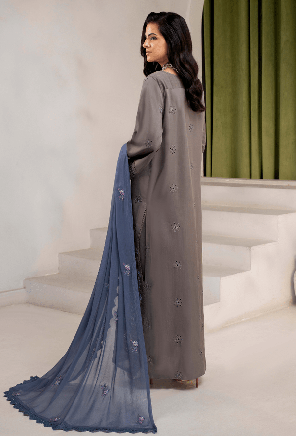 Humdum | Ellena 26 | D08 - is Gray dress from Humdum - Ladies Clothes - Maria Faisal