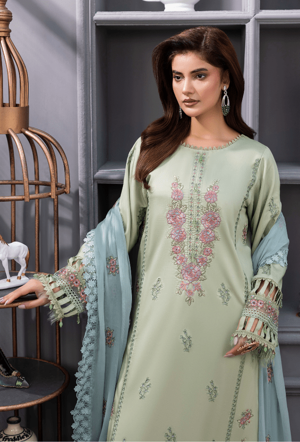 Humdum | Fareesha 26 | D06 - is Pastel Mint dress from Humdum - Ladies Clothes - Maria Faisal
