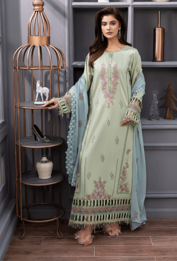 Humdum | Fareesha 26 | D06 - is Pastel Mint dress from Humdum - Ladies Clothes - Maria Faisal