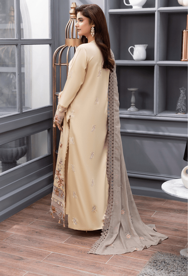 Humdum | Fareesha 26 | D09 - is Pastel Yellow dress from Humdum - Ladies Clothes - Maria Faisal