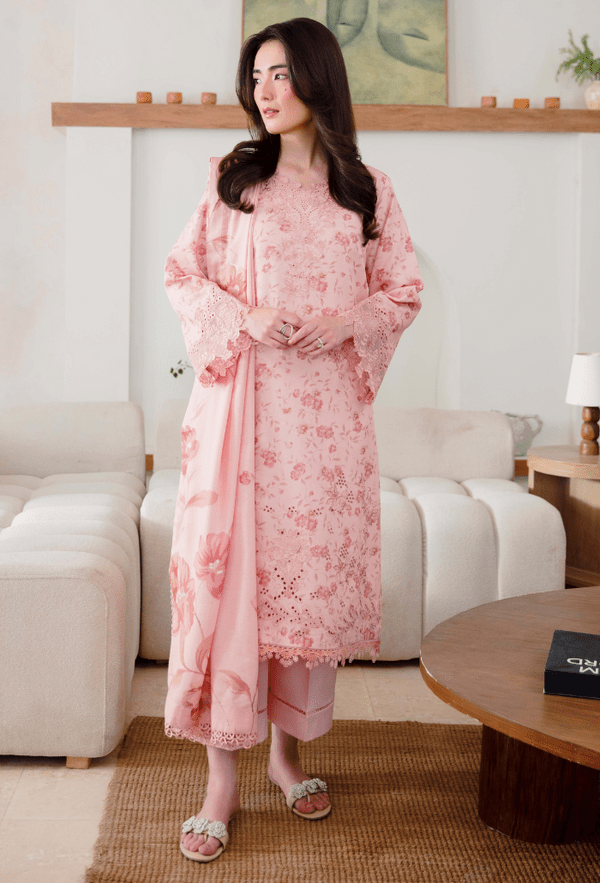 Humdum | Layla 25 | D02 - is Pink dress from Humdum - Ladies Clothes - Maria Faisal