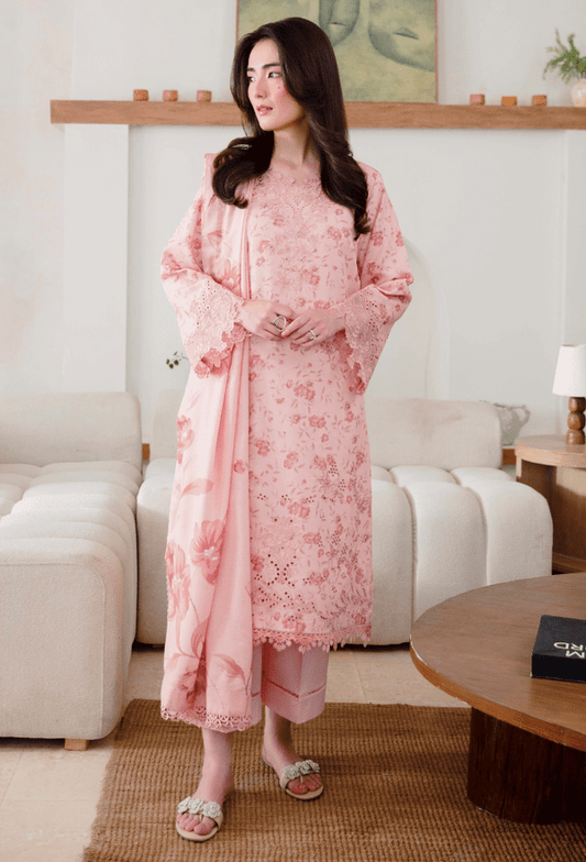 Humdum | Layla 25 | D02 - is Pink dress from Humdum - Ladies Clothes - Maria Faisal