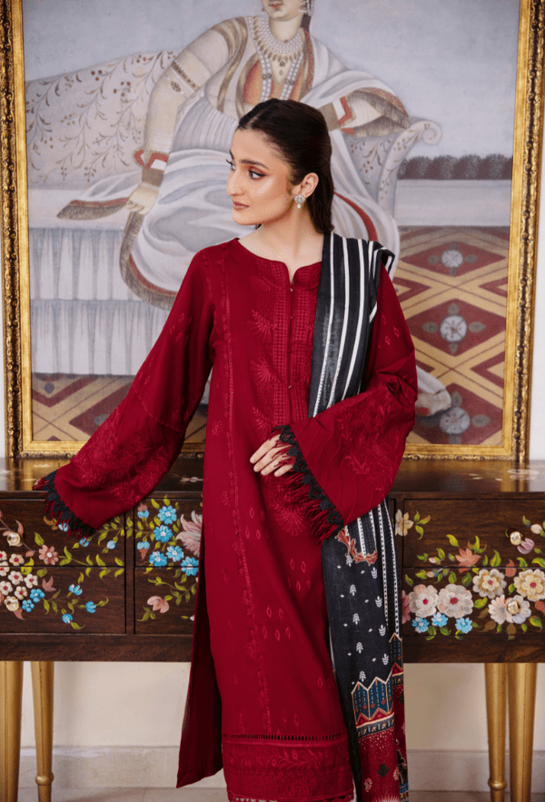 Humdum | Serene 26 | D05 - is Deep Red dress from Humdum - Ladies Clothes - Maria Faisal