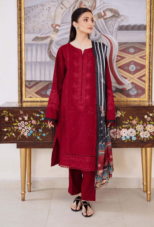 Humdum | Serene 26 | D05 - is Deep Red dress from Humdum - Ladies Clothes - Maria Faisal