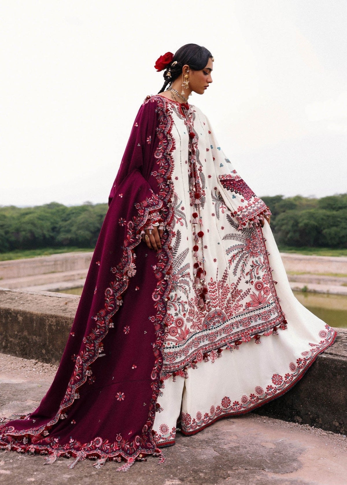 Hussain Rehar | Karandi 25 | Afsaneh - Casual Wear - available at Maria Faisal in UK and USA