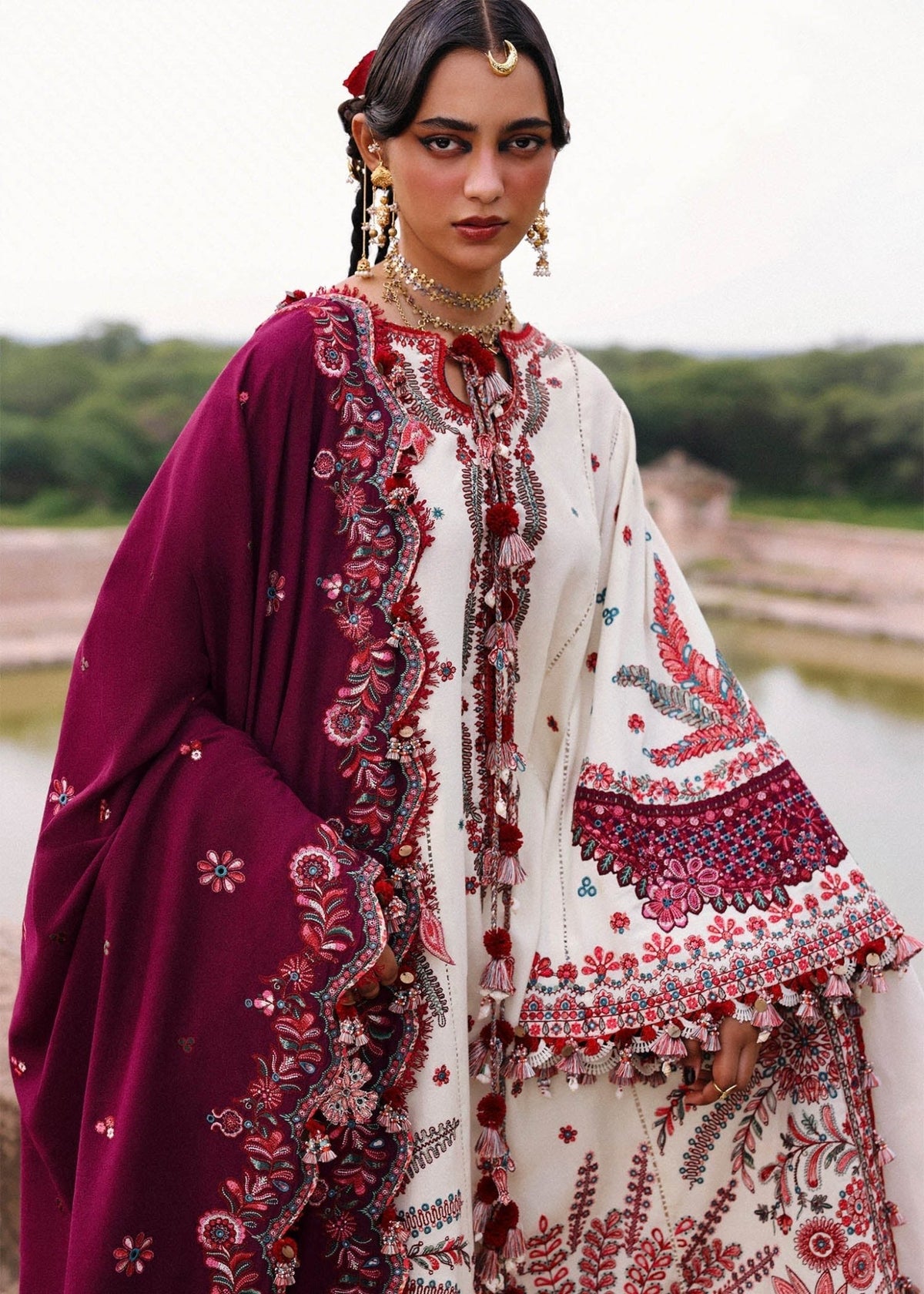 Hussain Rehar | Karandi 25 | Afsaneh - Casual Wear - available at Maria Faisal in UK and USA