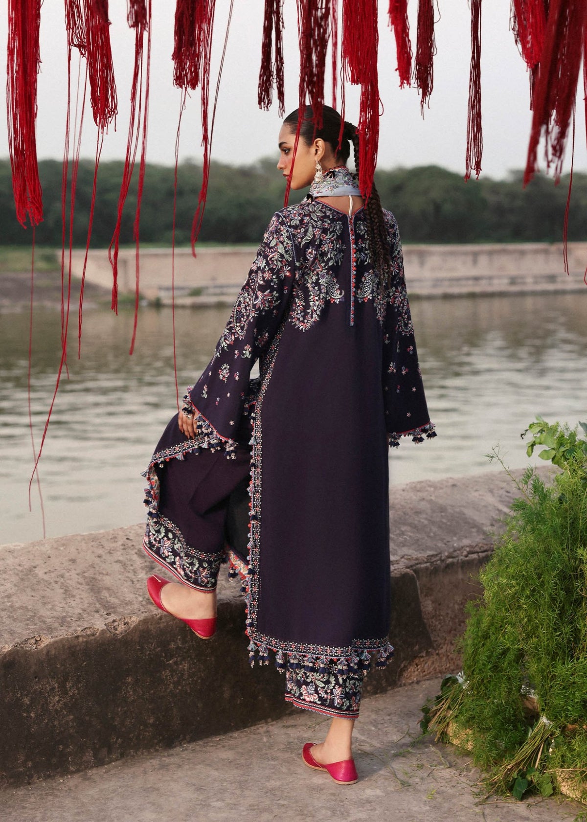 Hussain Rehar | Karandi 25 | Rouge - Casual Wear - available at Maria Faisal in UK and USA