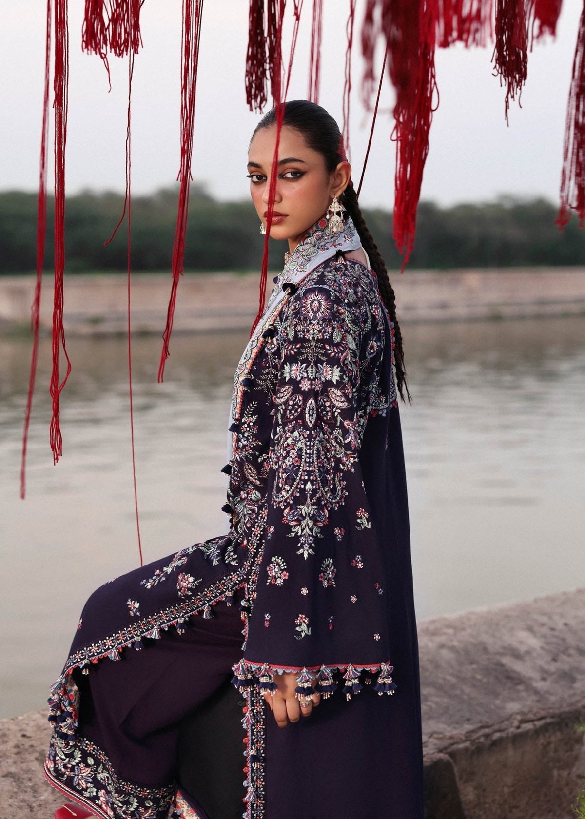 Hussain Rehar | Karandi 25 | Rouge - Casual Wear - available at Maria Faisal in UK and USA