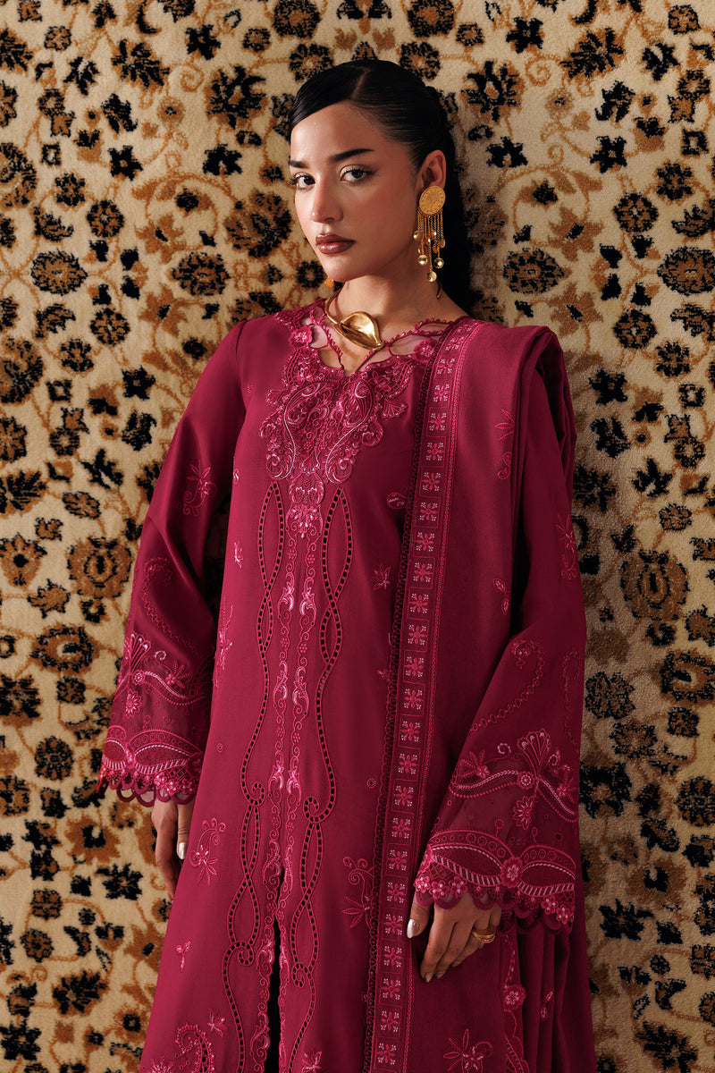 Qalamkar | Q Line Linen 26 | QLW-02 ALEENA - Luxury Dress - available at Maria Faisal in UK and USA.