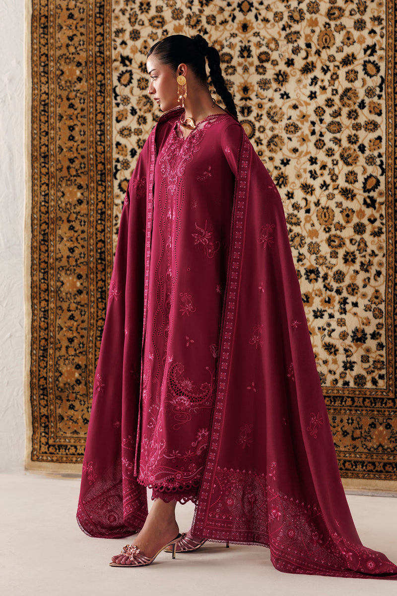 Qalamkar | Q Line Linen 26 | QLW-02 ALEENA - Luxury Dress - available at Maria Faisal in UK and USA.
